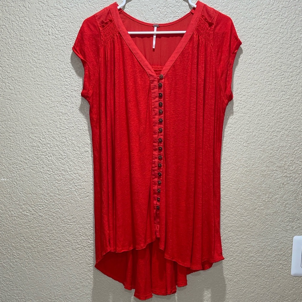 Free People Scarlet Button-Down Blouse - Picture 2 of 5